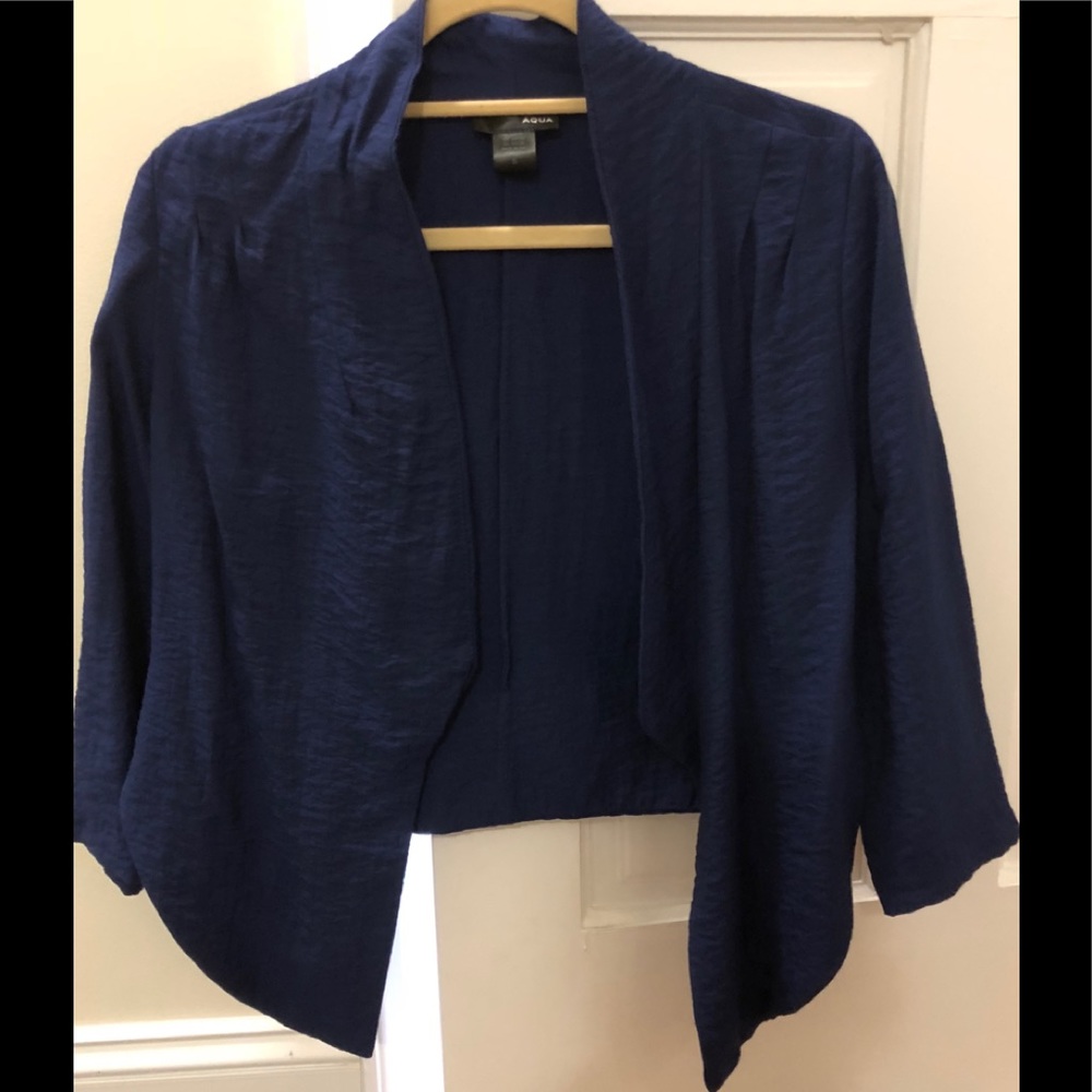 AQUA navy blue lightweight blazer - size s